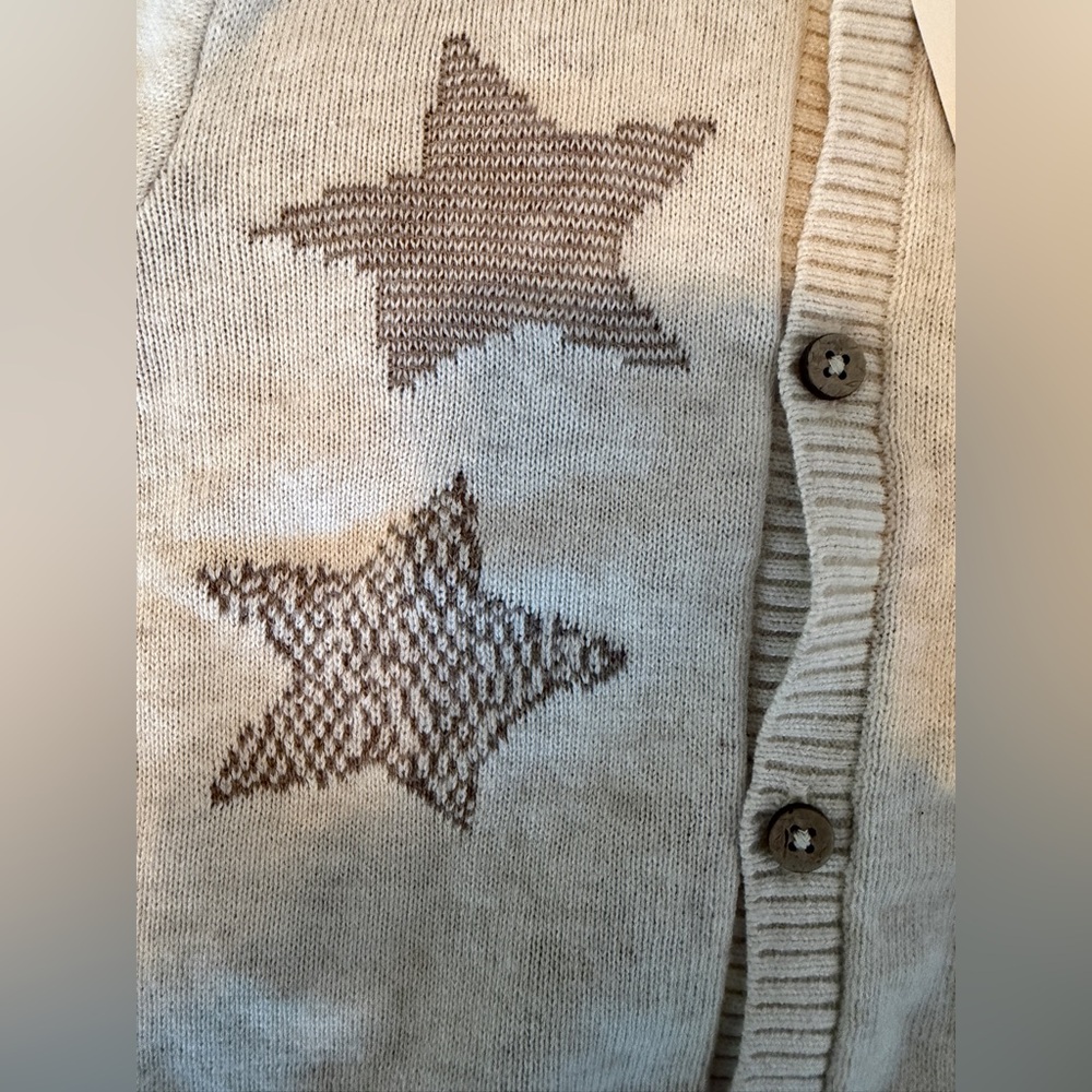 Mayoral baby - 12M - button up cardigan with stars - cream/tan NWT - Picture 3 of 7